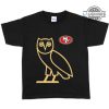49ers owl hoodie tshirt sweatshirt mens womens kids ovo owl shirts san francisco 49ers rams game shirt nfl sf 49ers schedule t shirt laughinks 1