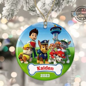 baby first christmas ornament personalized paw patrol the mighty movie 2023 ornaments custom name and year babies first christmas ornament laughinks 2