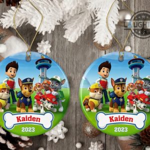 baby first christmas ornament personalized paw patrol the mighty movie 2023 ornaments custom name and year babies first christmas ornament laughinks 3