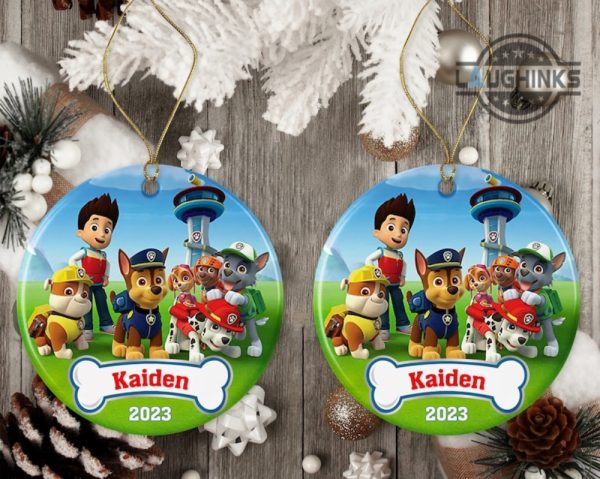 baby first christmas ornament personalized paw patrol the mighty movie 2023 ornaments custom name and year babies first christmas ornament laughinks 3