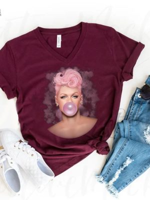 Pink Bubblegum Shirt Trustfall Album Shirt P Nk Summer Carnival 2023 Setlist Trustfall Pink Tour 2023 Music Midtown Pink Summer Carnival Openers Unique revetee 4