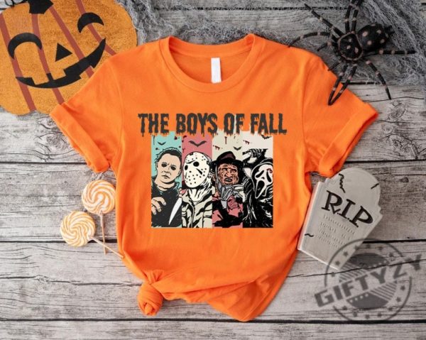 The Boys Of Fall Shirt Horror Movie Characters Hoodie Halloween Horror Tshirt Spooky Fall Apparel Boys Halloween Gift Halloween Friends Sweater giftyzy 1