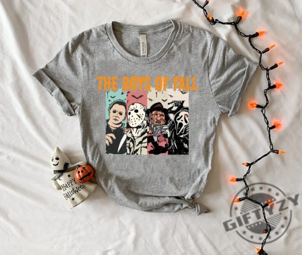 The Boys Of Fall Shirt Horror Movie Characters Hoodie Halloween Horror Tshirt Spooky Fall Apparel Boys Halloween Gift Halloween Friends Sweater giftyzy 2