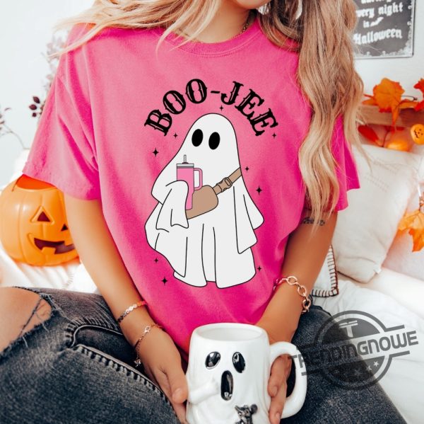 Halloween Shirt Boo Jee Tshirt Trendy Ghost T Shirt Cute Halloween Shirt Shirt For Fall Preppy Womens Tee Boojee Ghost Shirt trendingnowe 2