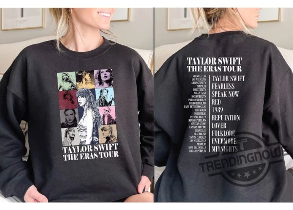 Logo Eras Tour Shirt Taylor Swiftie Merch Sweatshirt Tour Date Midnights Album Merch Gift for Swiftie Shirt Swiftie Hoodie trendingnowe.com 1