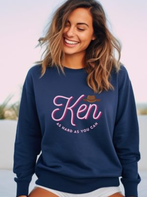 Ken As Hard As You Can Ken Merch Ken Sweatshirt Barbenheimer Margot Robbie Ryan Gosling Ken Pullover Streetwear Teen Crewneck Funny Shirt revetee 5