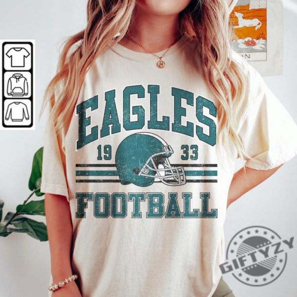Eagles Football Shirt Shirt Retro Style 90S Vintage Unisex Sweatshirt Graphic Tshirt Gift For Football Fan Sport giftyzy 2