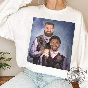 Jason Kelce Jalen Hurts Philadelphia Football Shirt Step Bros Funny Tshirt Christmas Hoodie Fathers Day Unisex Sweatshirt Football Fan Gift giftyzy 5