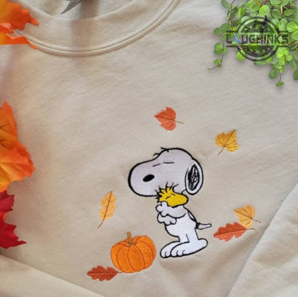 Snoopy Sweatshirt Uk Us Embroidered The Peanuts Sweatshirt Tshirt Hoodie Snoopy Embroidery Mens Womens Shirts Snoopy Fall Halloween Sweatshirt Snoopy Woodstock