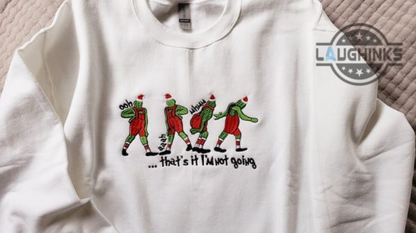 embroidered grinch sweatshirt t shirt hoodie unisex the the the the grinch christmas embroidery grinch stole christmas 2023 tshirt cindy lou who grinch costume laughinks 2