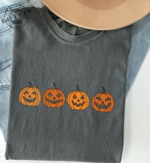 Pumpkin Season Shirt Pumpkins Faces Halloween Tshirt Funny Pumpkins Hoodie Iprintasty Halloween Sweater giftyzy 3