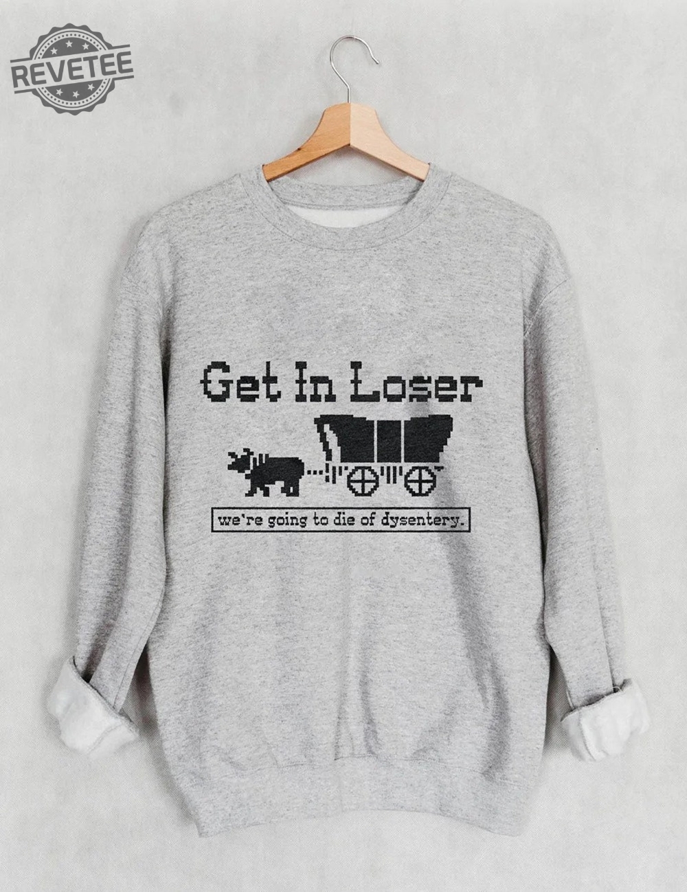 Get In Loser Were Going To Die Of Dysentery Shirt Retro Halloween Shirt Horror Movie Sweater Scary Movie Hoodie Get In Loser Sweatshirt Get In Loser Hoodie Unique