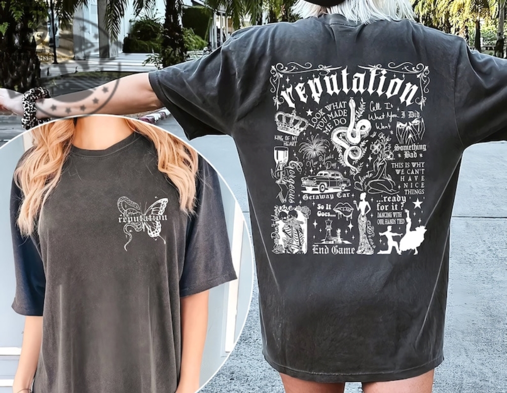 Vintage Reputation Snake Taylor 2 Sided Shirt Reputation Snake Tshirt Reputation Albumn Hoodie Rep Sweatshirt Shirt For Fan