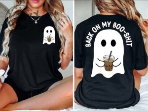 Back On My Sweatshirt Trendy Sweat Spooky Boo Sheet Shirt Funny Ghost Tshirt Funny Halloween Spooky Hoodie Trendy Shirt giftyzy.com 4