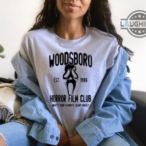 scream graphic tee sweatshirt hoodie mens womens kids est 1996 woodsboro horror film club shirt scary movie shirt spooky season tee ghost face tshirt ghostface shirts laughinks 2