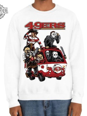 San Francisco 49Ers Halloween Sweatshirt San Francisco 49Ers Cheerleaders San Francisco 49Ers Play By Play San Francisco 49Ers Quarterbacks 2023 Sf 49Ers Halloween Horror Nights revetee 3