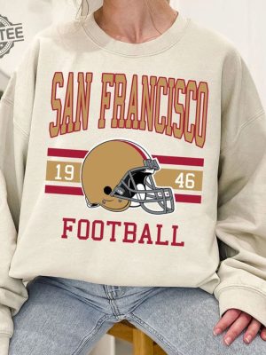 Vintage San Francisco Football Sweatshirt San Francisco 49Ers Super Bowl Appearances San Francisco 49Ers Play By Play 44 San Francisco 49Ers Shirt American Football Unique revetee 2