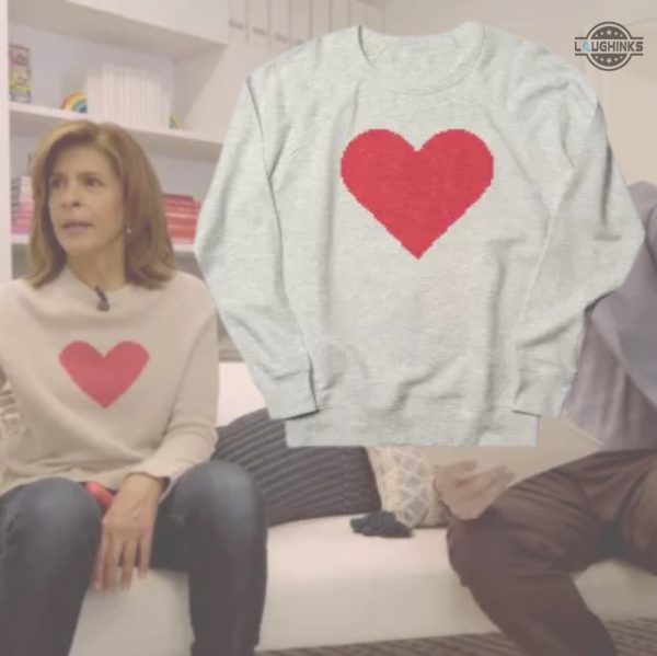 hoda kotb heart sweater tshirt sweatshirt hoodie mens womens kids broadcaster and journalist hoda kotb outfit hoda kotb today show shirts 2023 laughinks 1