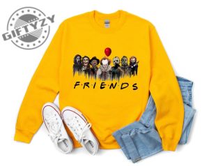 Friends Halloween Shirt Horror Movie Sweatshirt Horror Movie Killers Tshirt Halloween Spooky Season Hoodie Halloween Graphic Shirt giftyzy.com 5