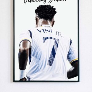 al nassr canvas printed poster with frame messi neymar mbappe ronaldo vinicius haaland wall art match al nassr fc soccer gift for fans champions home decoration laughinks 8