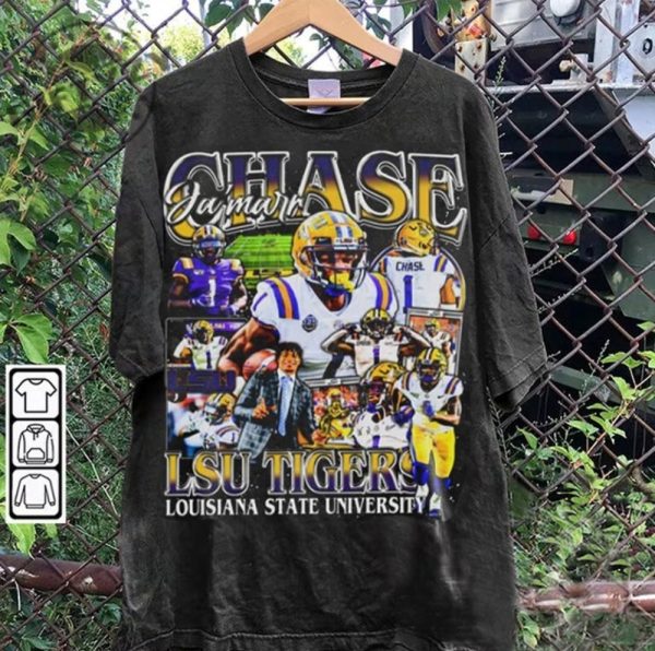 Jamarr Chase 90S Tshirt Jamarr Chase American Football Vintage Graphic Shirt giftyzy.com 1