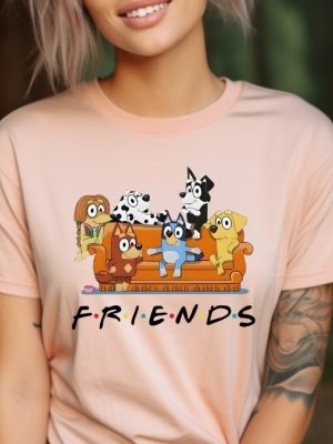 Friends Bluey Tshirt Bluey Cartoon Tee Friends Of Bluey Shirt Animation Fans Top Friends Bluey T Shirt Bluey Cartoon Fashion Bluey Video Game Blueys Friends Bluey X Camp revetee 2