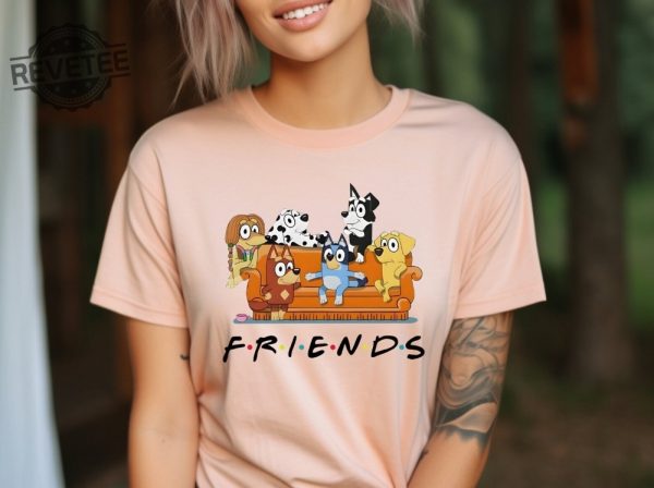 Friends Bluey Tshirt Bluey Cartoon Tee Friends Of Bluey Shirt Animation Fans Top Friends Bluey T Shirt Bluey Cartoon Fashion Bluey Video Game Blueys Friends Bluey X Camp revetee 2