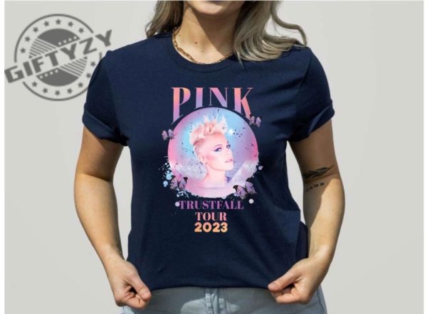 Pink Trustfall Tour 2023 Trustfall Album Tshirt Pink Singer Tour Music Festival Hoodie Concert Apparel Tour Shirt Pink Music Sweatshirt giftyzy.com 1