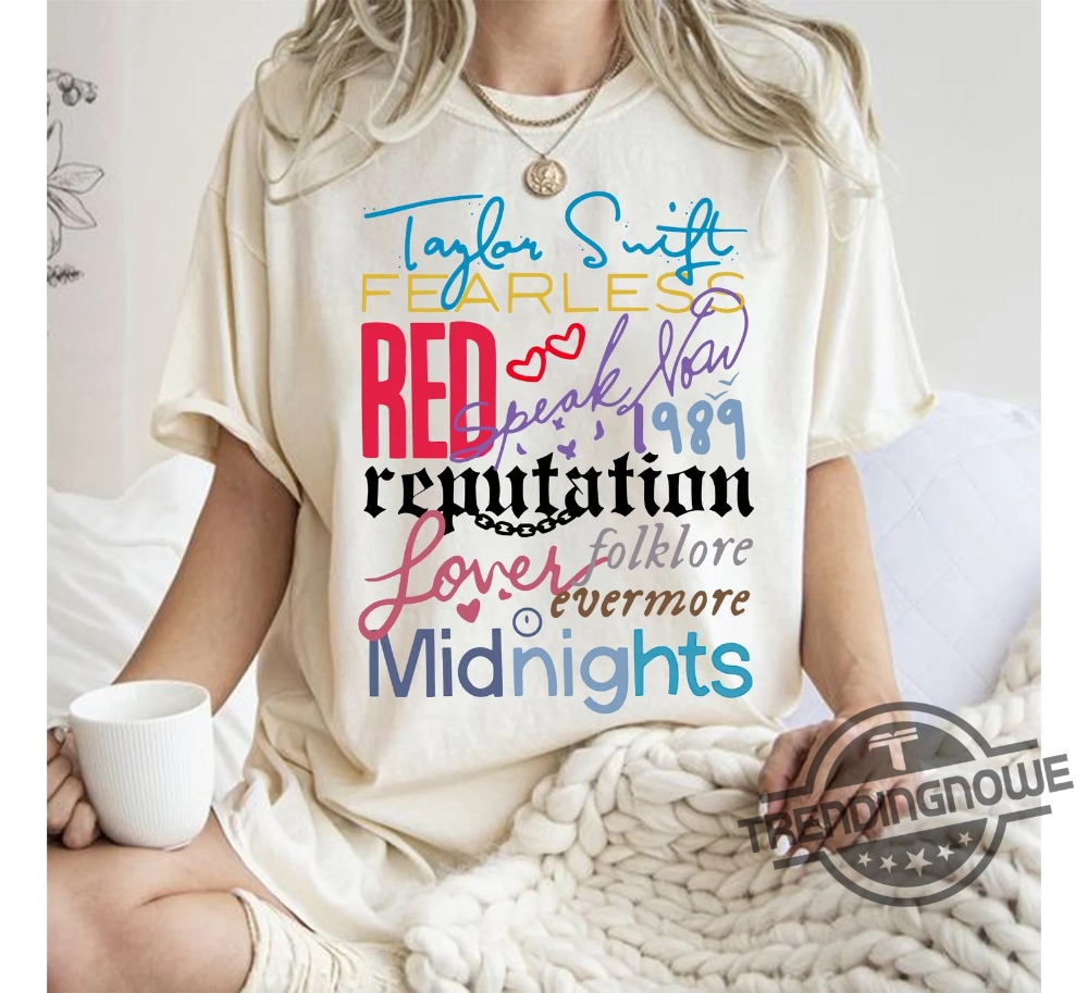 Vintage Taylor The Eras Tour 2023 Shirt Taylor Album Logo 2023 Shirt Swiftie Merch Shirt The Eras Tour 2023 Midnights Concert Shirt