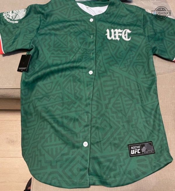 noche ufc jersey green replica all over printed noche ufc shirt ufc mexico baseball jersey shirts 2023 new ufc noche jersey for sale mexican football soccer shirt laughinks 2