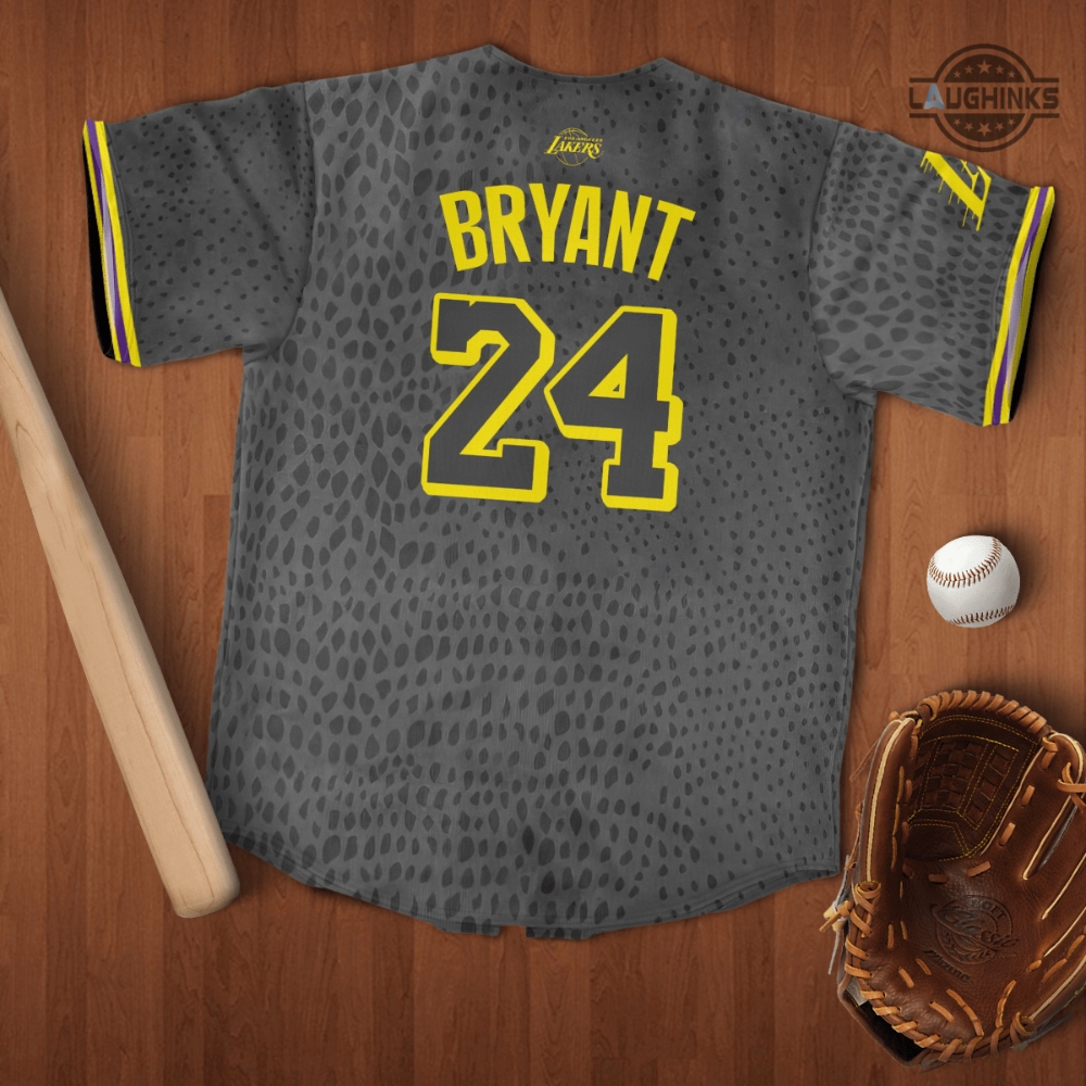 Kobe Bryant Baseball Jersey Shirt Black Mamba Kobe Bryant Jersey