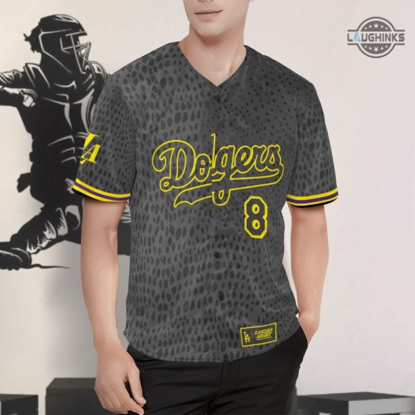 kobe bryant baseball jersey shirt black mamba kobe bryant jersey los angeles dodgers baseball uniform 2023 lakers night mlb la dodgers 24 baseball jersey giveaway laughinks 3