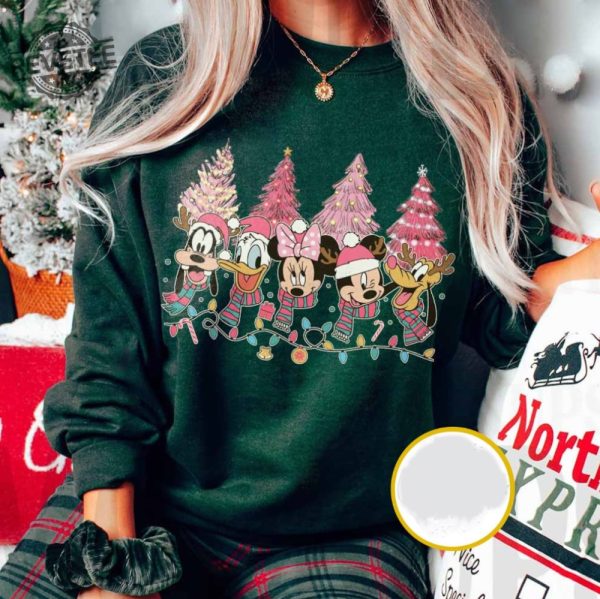 Mickey Friends Disney Christmas Shirt Pink Christmas Tree T Shirt Sweatshirt Shopdisney Disney Coloring World Mickey And Friends Trick Or Treat Disney Shirt Ideas For Family revetee 1