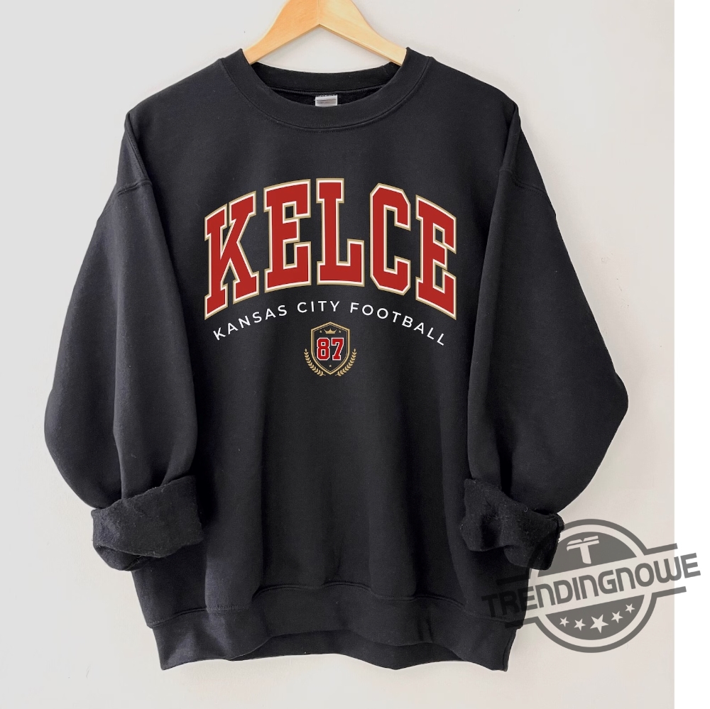 Kansas City Chiefs Travis Kelce Sweatshirt KC Chiefs Gifts - Happy Place  for Music Lovers