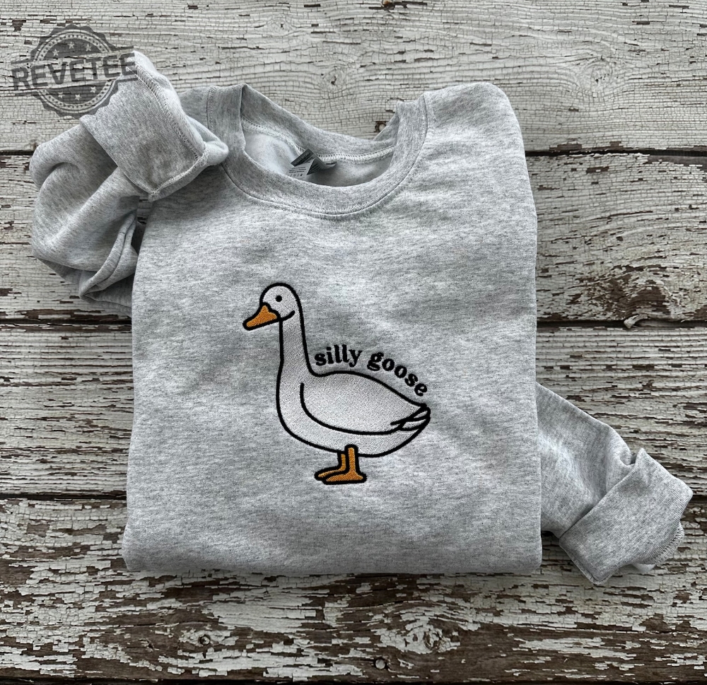 Embroidered Silly Goose Sweatshirt Silly Goose Shirt Funny Sweatshirt Funny Christmas Sweaters Silly Goose Clothing Goosebumps Sweatshirt Funny Christmas Sweaters For Adults