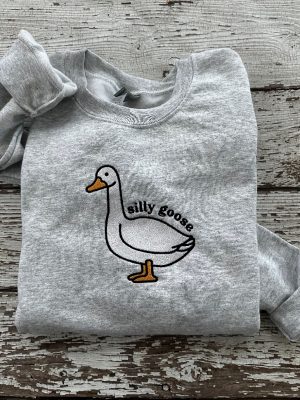 Embroidered Silly Goose Sweatshirt Silly Goose Shirt Funny Sweatshirt Funny Christmas Sweaters Silly Goose Clothing Goosebumps Sweatshirt Funny Christmas Sweaters For Adults revetee 2