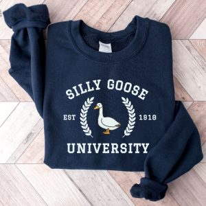 Silly Goose University Crewneck Sweatshirt Unisex Silly Goose University Shirt Funny Christmas Sweaters Silly Goose Clothing Funny Christmas Sweaters For Adults Unique revetee 3