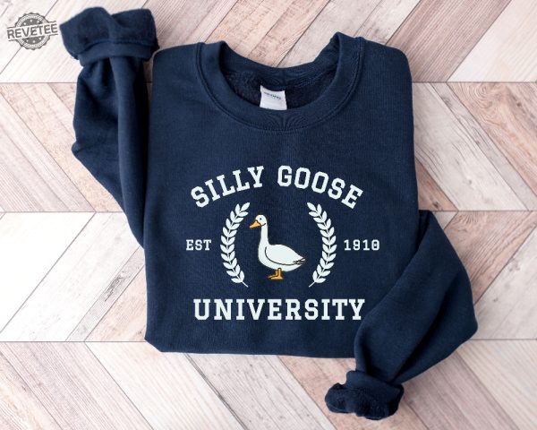 Silly Goose University Crewneck Sweatshirt Unisex Silly Goose University Shirt Funny Christmas Sweaters Silly Goose Clothing Funny Christmas Sweaters For Adults Unique revetee 3