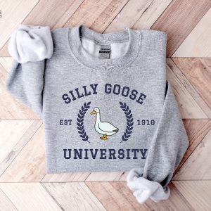 Silly Goose University Crewneck Sweatshirt Unisex Silly Goose University Shirt Funny Christmas Sweaters Silly Goose Clothing Funny Christmas Sweaters For Adults Unique revetee 4