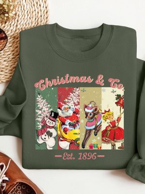 Retro Christmas Co Est 1896 Sweatshirt Classic Christmas Movie Sweatshirt Vintage Santa Hoodie Hobby Lobby Have A Holly Dolly Christmas Sweatshirt Unique revetee 2