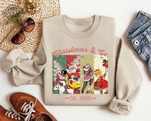 Retro Christmas Co Est 1896 Sweatshirt Classic Christmas Movie Sweatshirt Vintage Santa Hoodie Hobby Lobby Have A Holly Dolly Christmas Sweatshirt Unique revetee 3