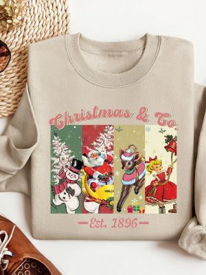 Retro Christmas Co Est 1896 Sweatshirt Classic Christmas Movie Sweatshirt Vintage Santa Hoodie Hobby Lobby Have A Holly Dolly Christmas Sweatshirt Unique revetee 3