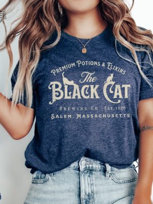 Halloween Shirt Salem Black Cat Vintage Shirt Witchy Women Shirt Halloween Gift Ideas Fall Out Boy Halloween Shirt Halloween Squishmallows The Witchery Salem Unique revetee 3