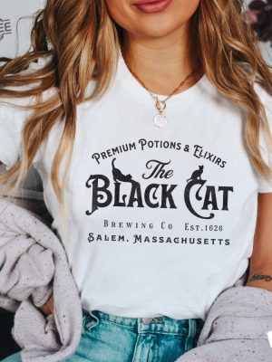 Halloween Shirt Salem Black Cat Vintage Shirt Witchy Women Shirt Halloween Gift Ideas Fall Out Boy Halloween Shirt Halloween Squishmallows The Witchery Salem Unique revetee 4