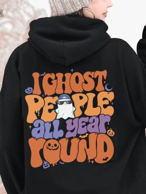 Retro Ghost People Year Round Sweatshirt Cool Ghost Halloween Shirt Spooky Sweatshirt Spirit Halloween Near Me Spooky Szn Sweatshirt Vintage Halloween Crewneck Unique revetee 4