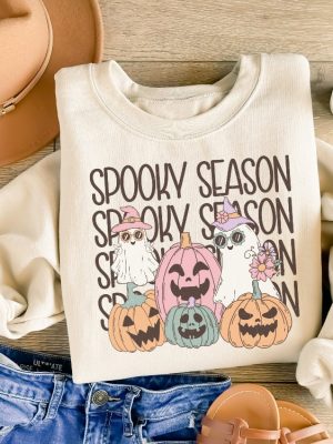 Spooky Season Shirt Halloween Shirt Cute Cute Ghost Sweater Halloween Memes Spooky Season Emojis Fall Out Boy Halloween Shirt Halloween Sweatshirts Vintage Unique revetee 3