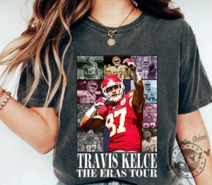 Travis Kelce Comfort Color Shirt Travis Kelce The Eras Tour Tshirt America Football Sweatshirt Travis Kelce Hoodie Football Fan Gifts giftyzy 2