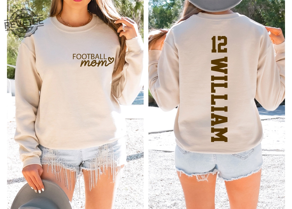 Customized Football Mom Sweatshirt Your Name Football Shirt Football Mom Shirt Designs Stanford Football Mom Shirt Ideas Football Mom Shirts Football And Cheer Mom Shirt