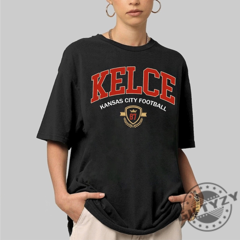 Travis Kelce Football Shirt Travis Kelce Sweatshirt Football Fan Tee Gift For Girlfriend Or Wife Hoodie Kansas City Shirt