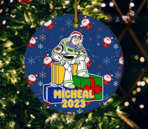 buzz lightyear christmas ornament disney buzz lightyear toy story ceramic ornaments 2 sides buzz lightyear star command christmas tree decoration laughinks 1